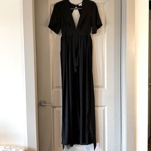 XS- TOBI Black Romper-V plunge neckline-worn once